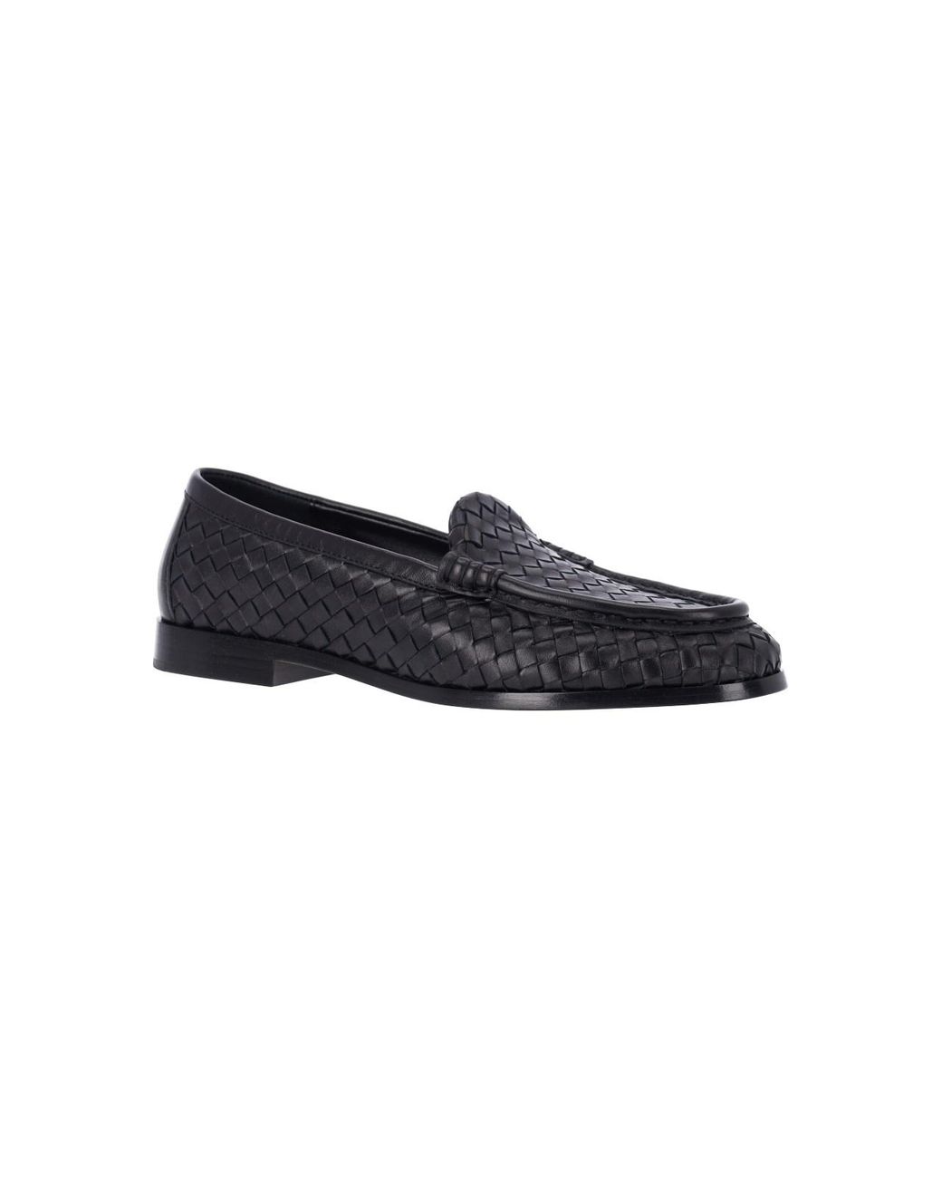 Bottega Veneta Black Loafers “Silenzio” for men