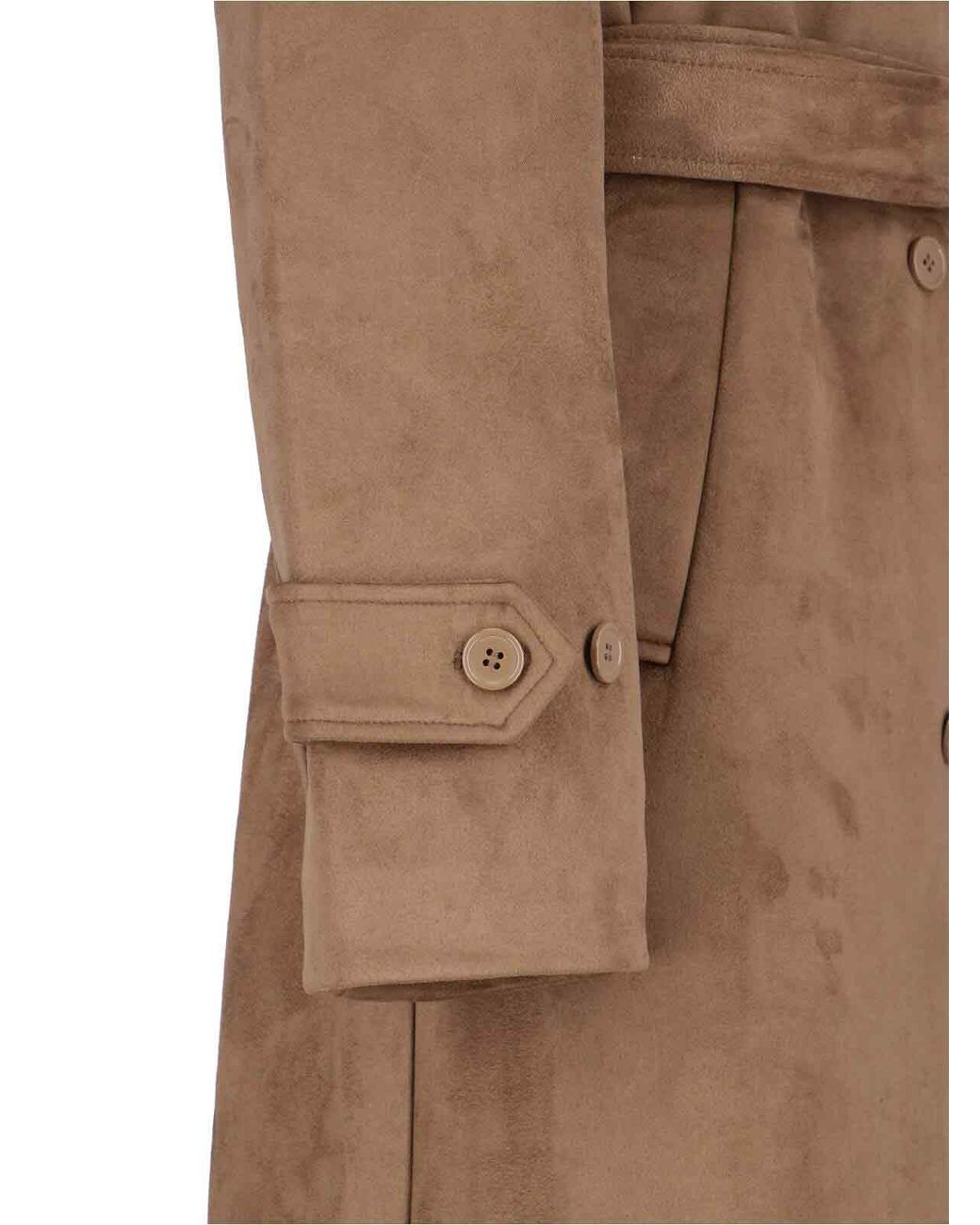 Frankie Shop Brown 'Pembroke' Double-Breasted Trench Coat