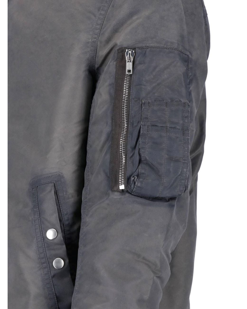 Rick Owens Gray Jacket Bomber "Classic Fight" for men