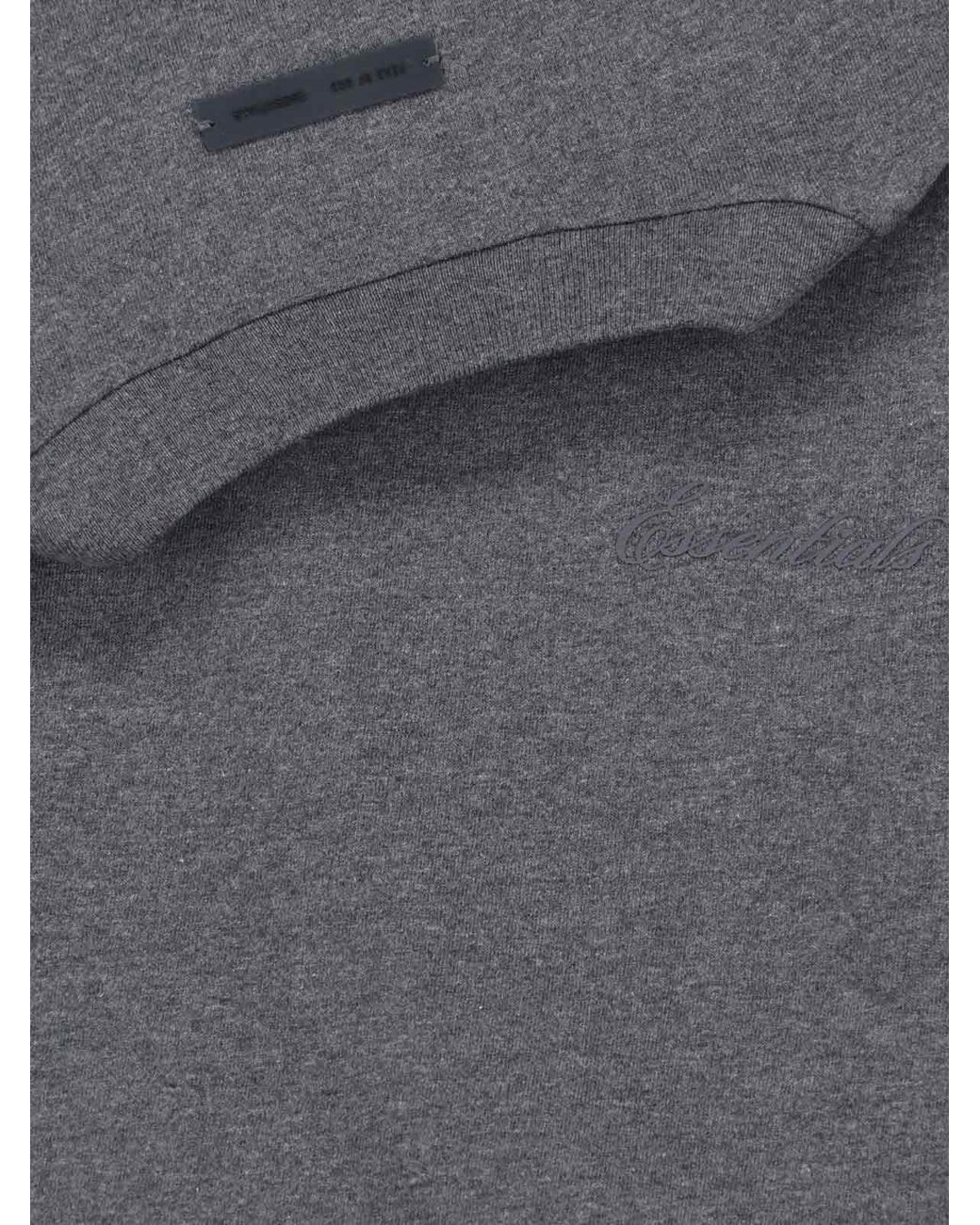 Fear Of God Gray Crew-Neck T-Shirt for men
