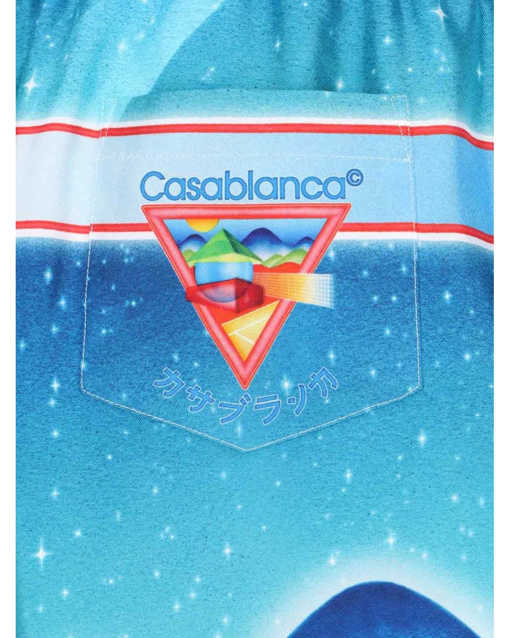Casablanca Blue Galaxy Court Shorts for men