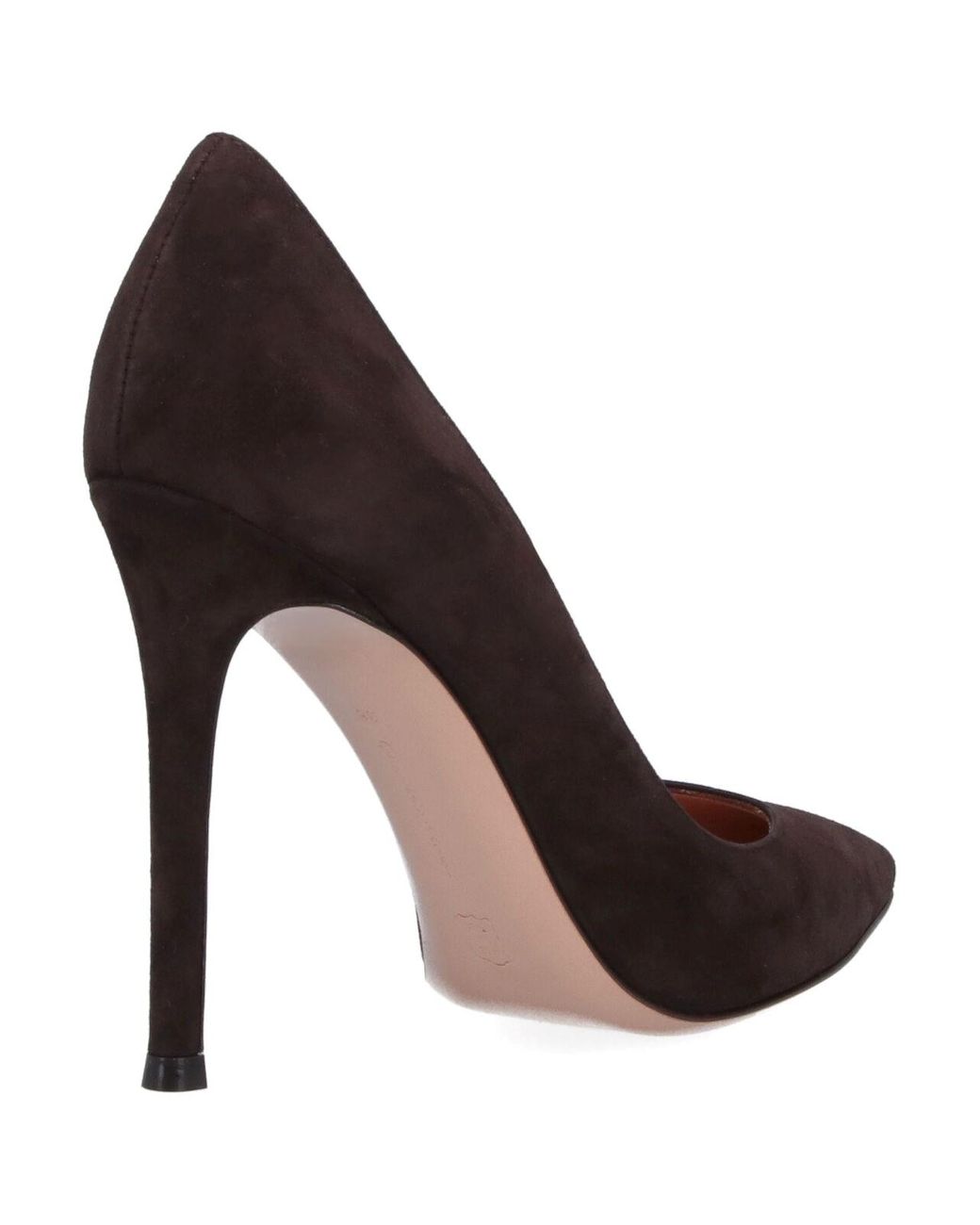 Gianvito Rossi Brown Pointed-Toe Suede High-Heel Pumps