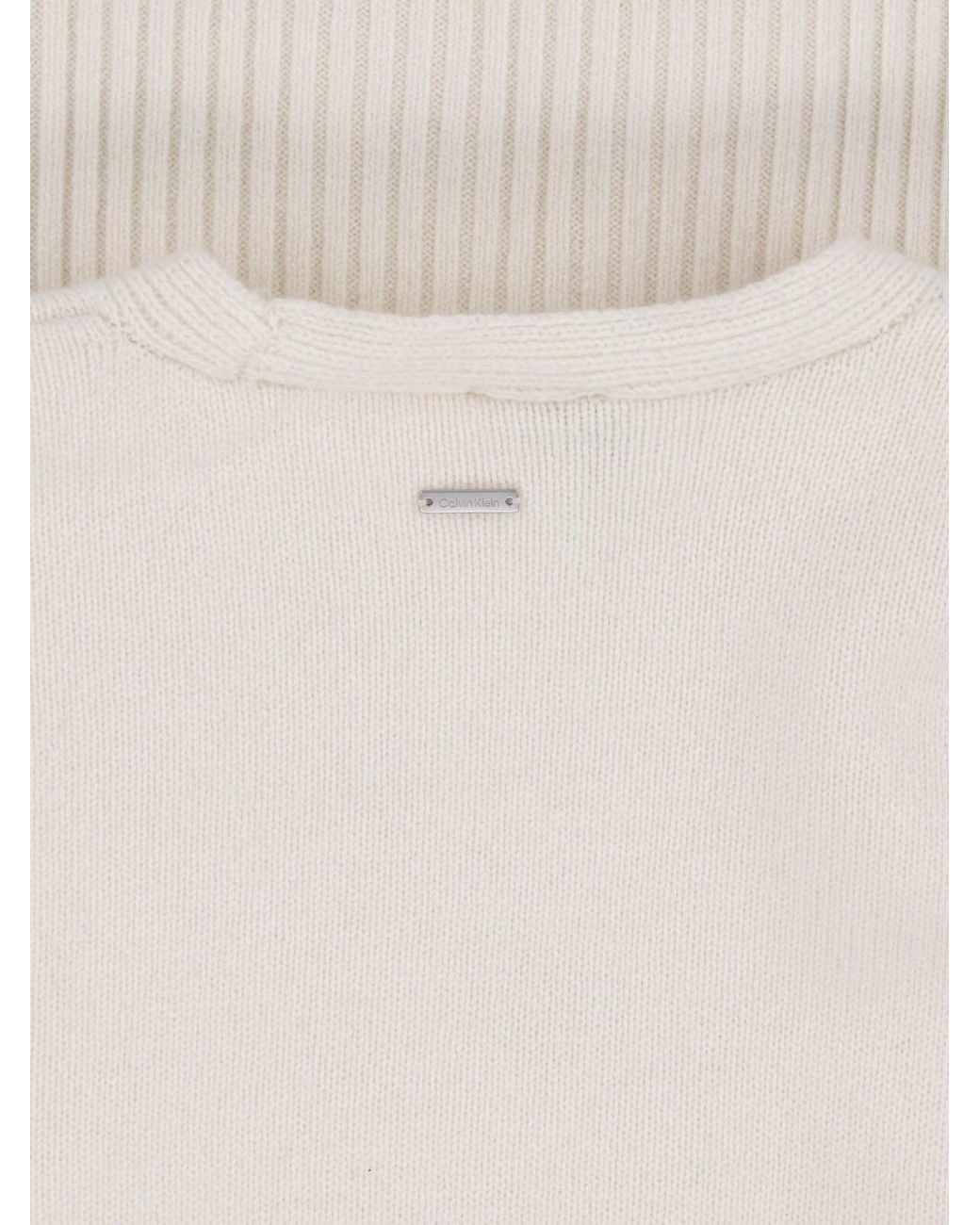 Calvin Klein White Wool Sweater