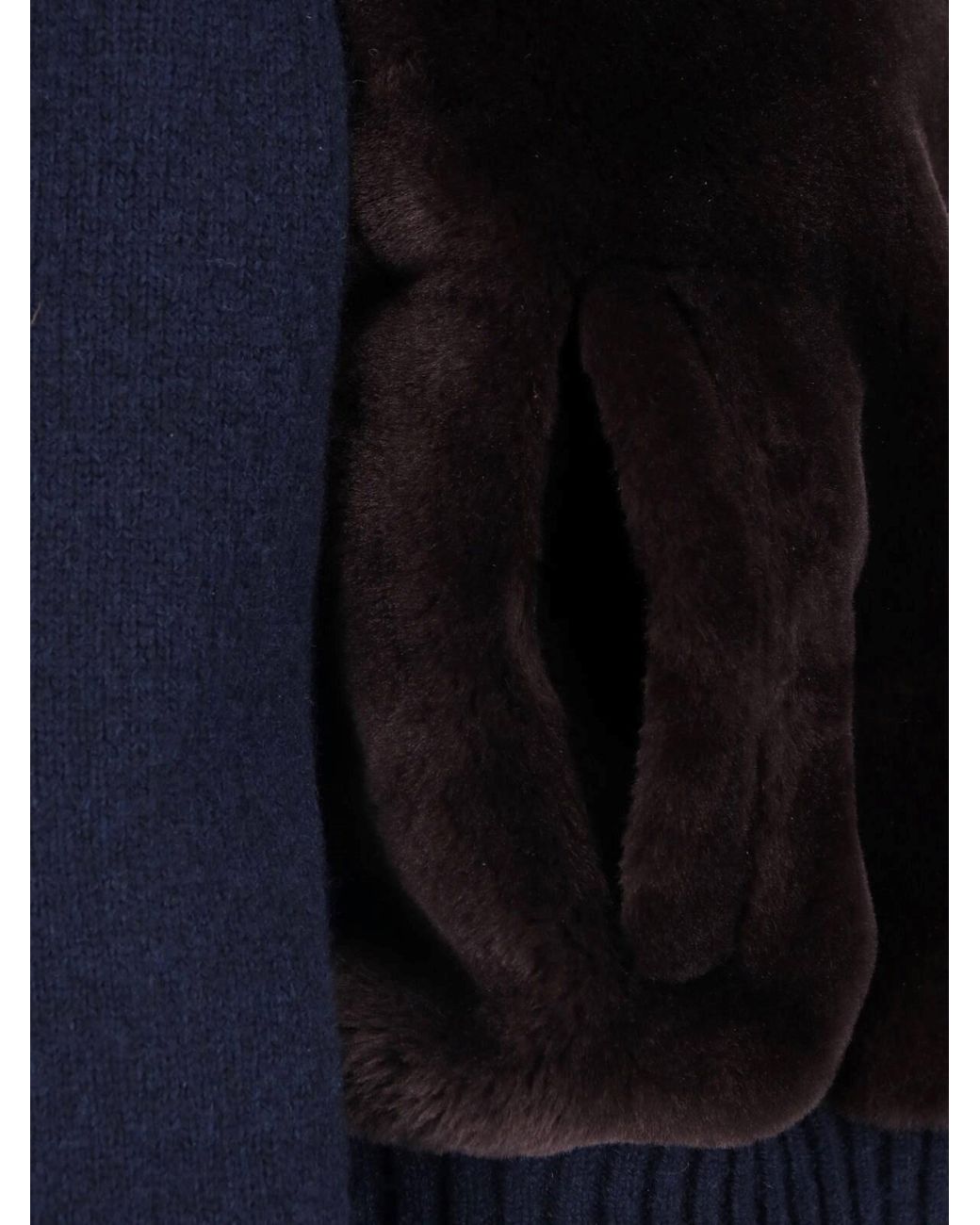 Miu Miu Black Shearling And Knit Blouson