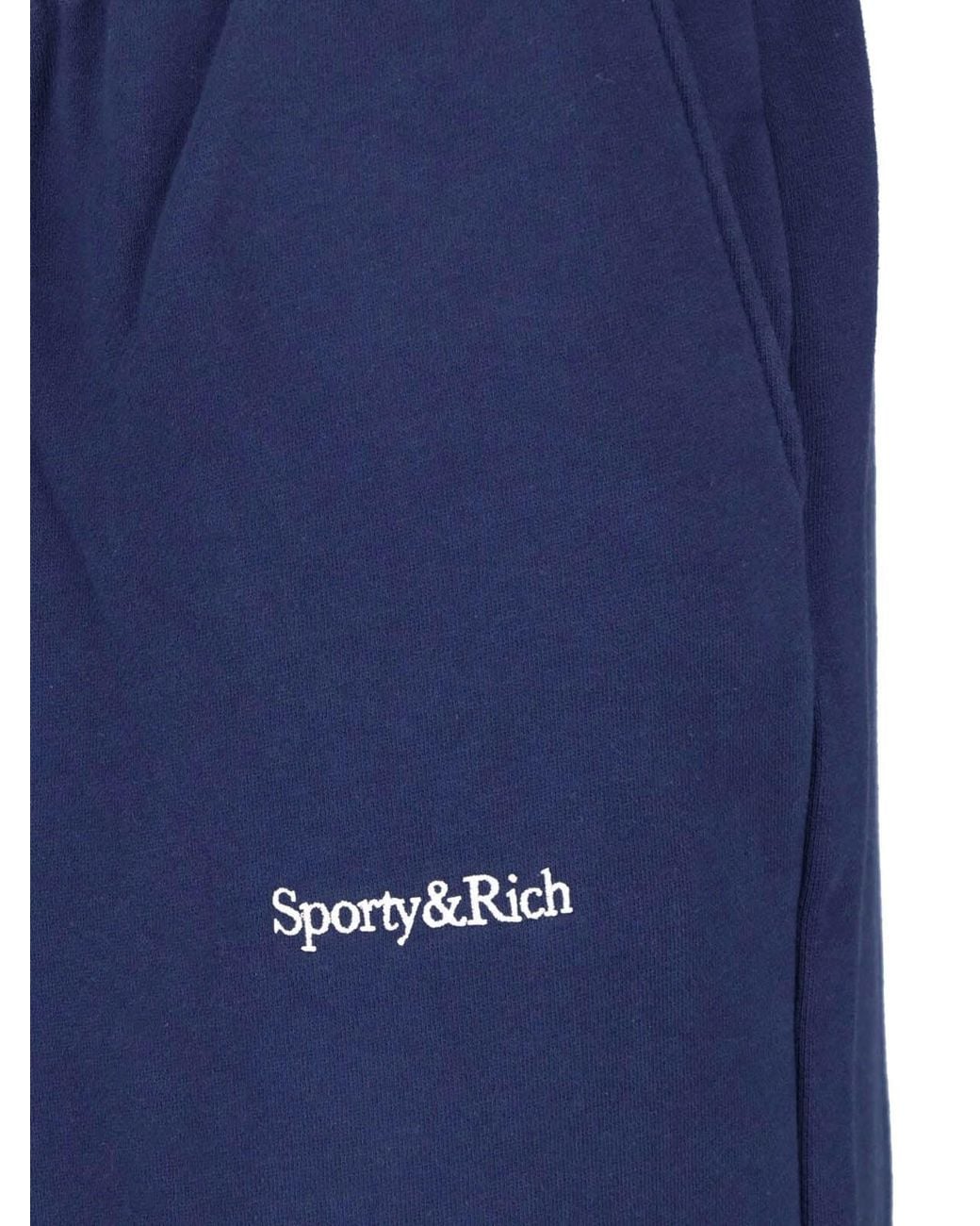 Sporty & Rich Blue Sweatpants Logo