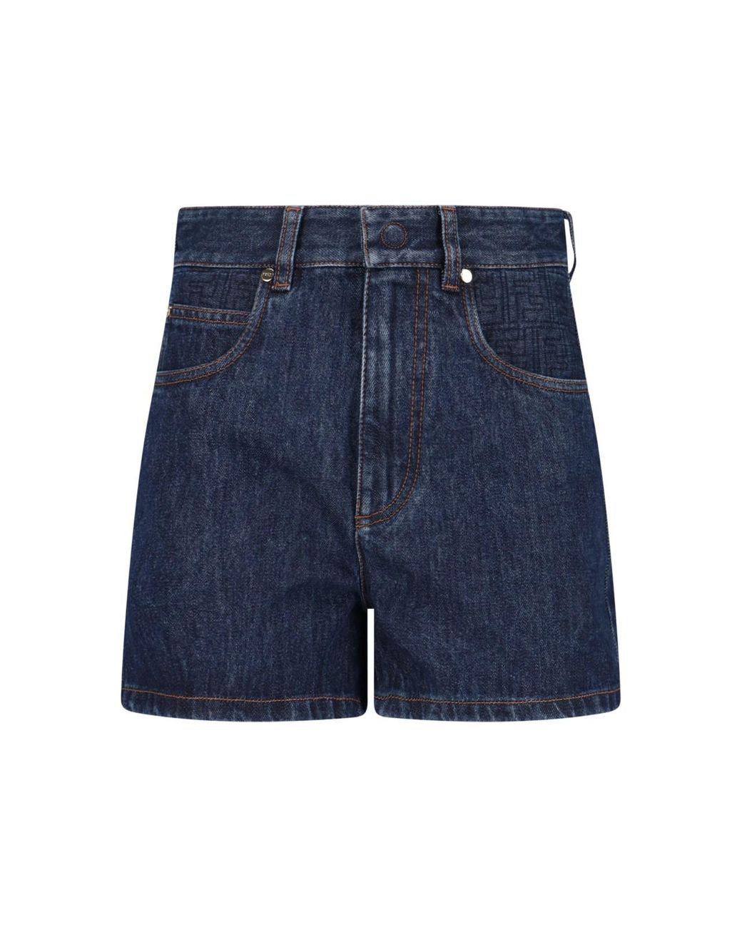 Fendi Blue Denim Shorts
