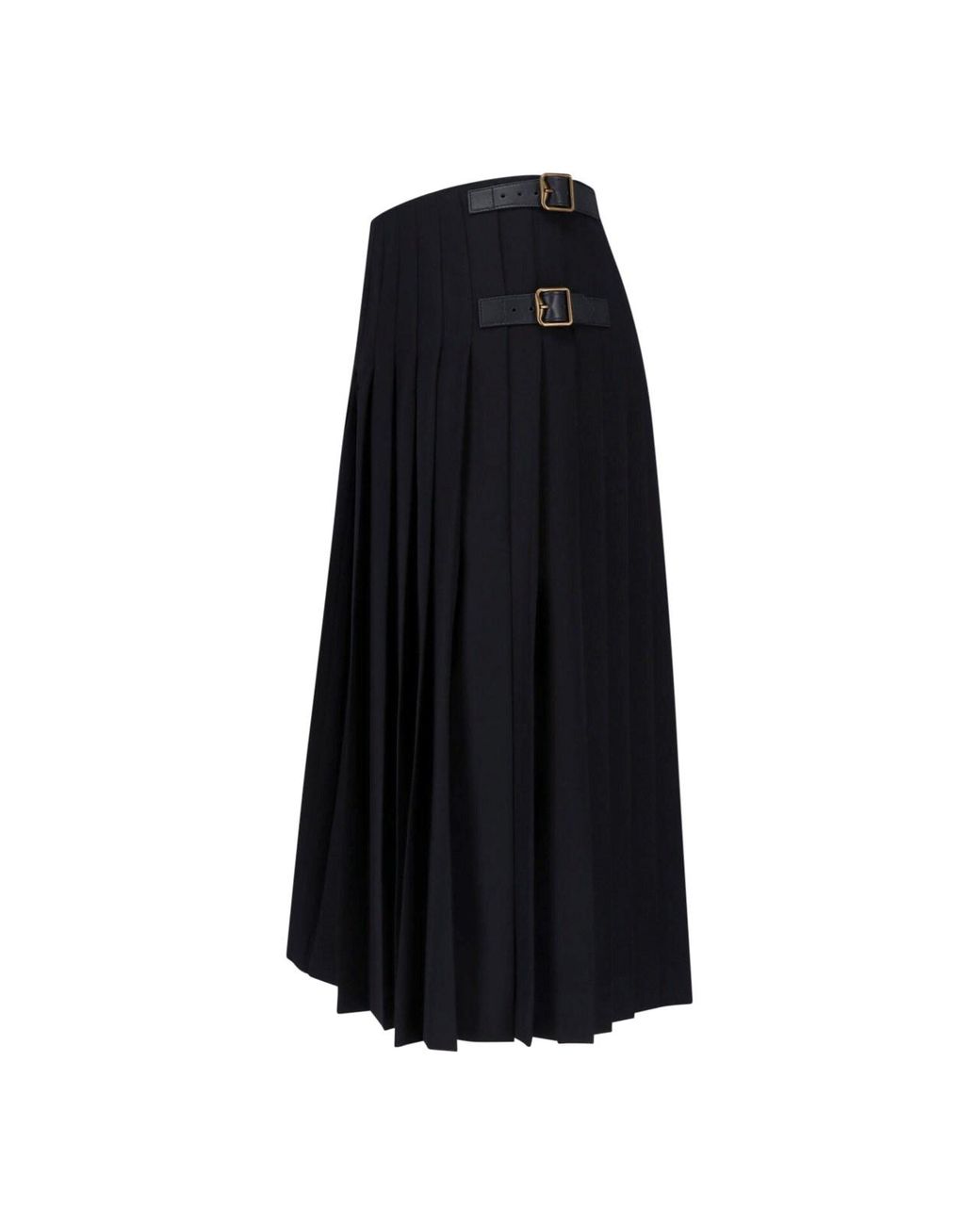 Burberry Black Gonna Midi Plissettata