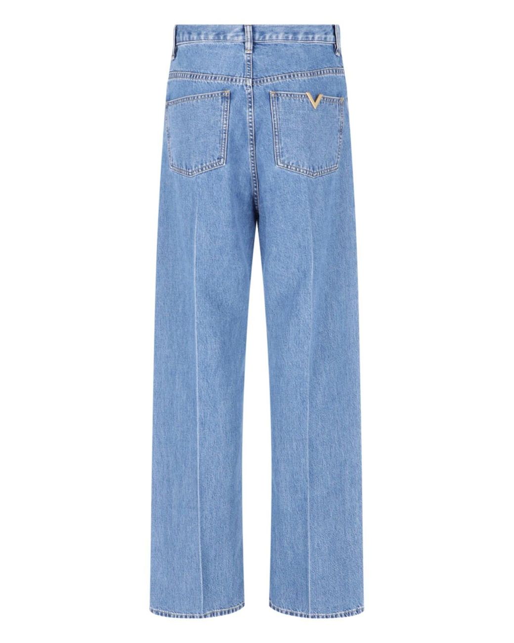 Valentino Blue Straight Jeans "Vgold" for men