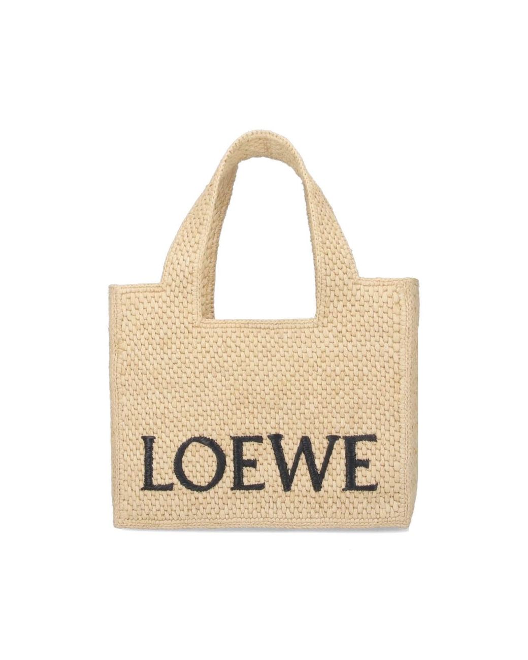 Borsa Tote Piccola "Font" di Loewe in White