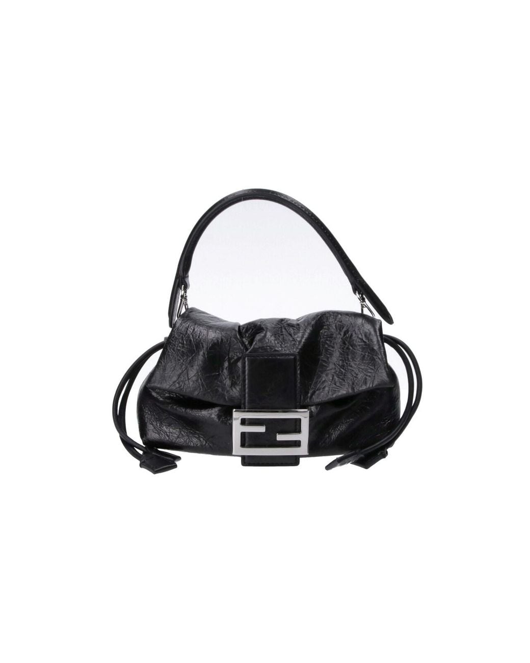Fendi Black Small Shoulder Bag "Baguette Soft"