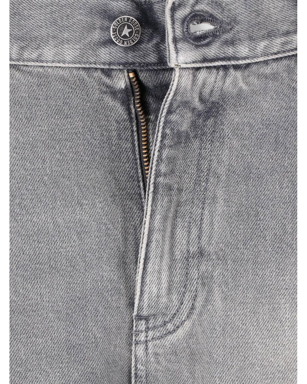 Golden Goose Deluxe Brand Gray Wide Leg Jeans Studs Melody