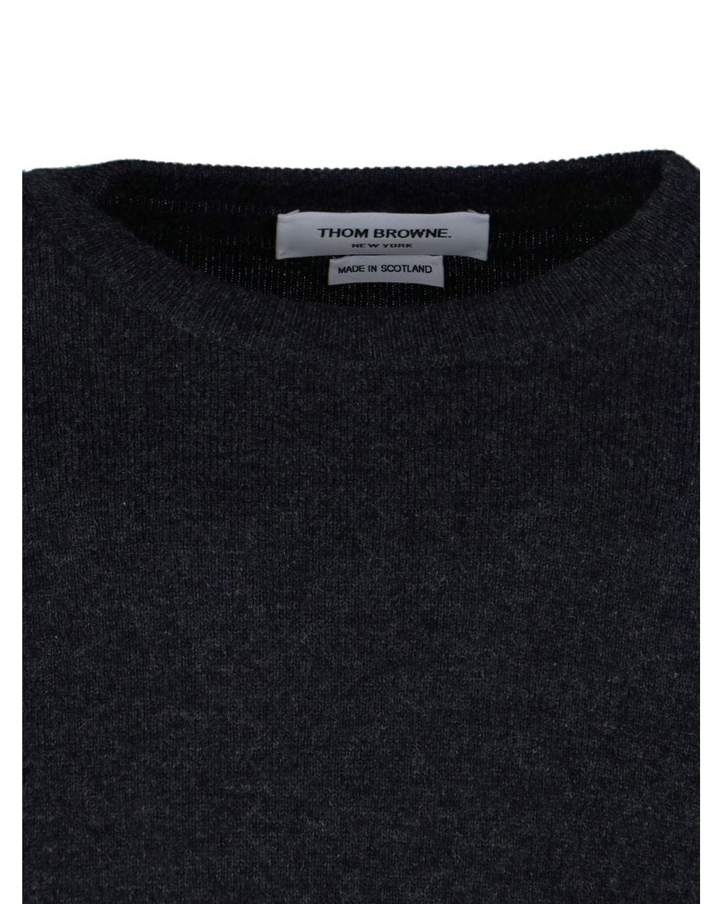 Thom Browne Blue 'Loopback 4-Bar' Knit Top for men