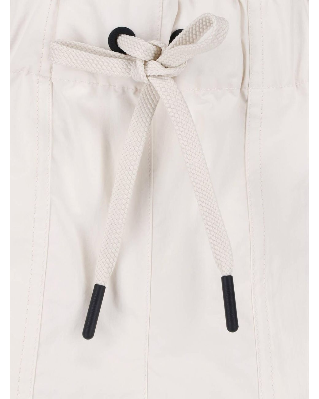 Moncler White Relaxed Drawstring Shorts