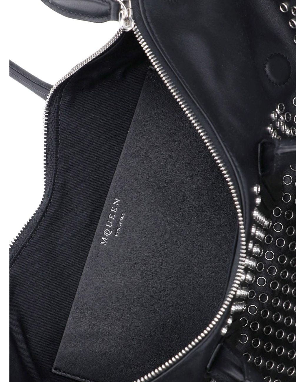 McQueen Black Manta Shoulder Bag