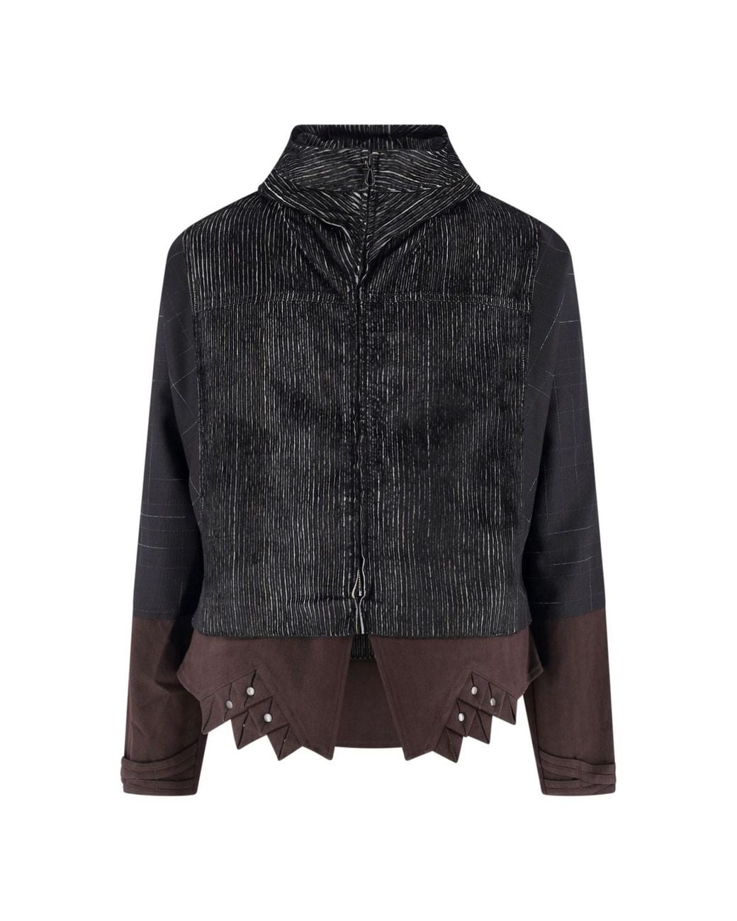 Kiko Kostadinov Black Textured Studded Cutout Jacket for men