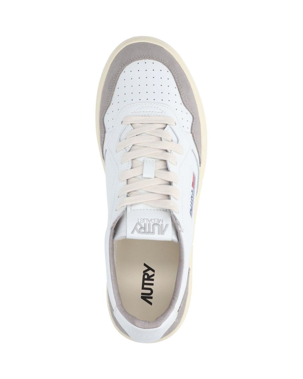 Autry White Medalist Low-Top Sneakers for men