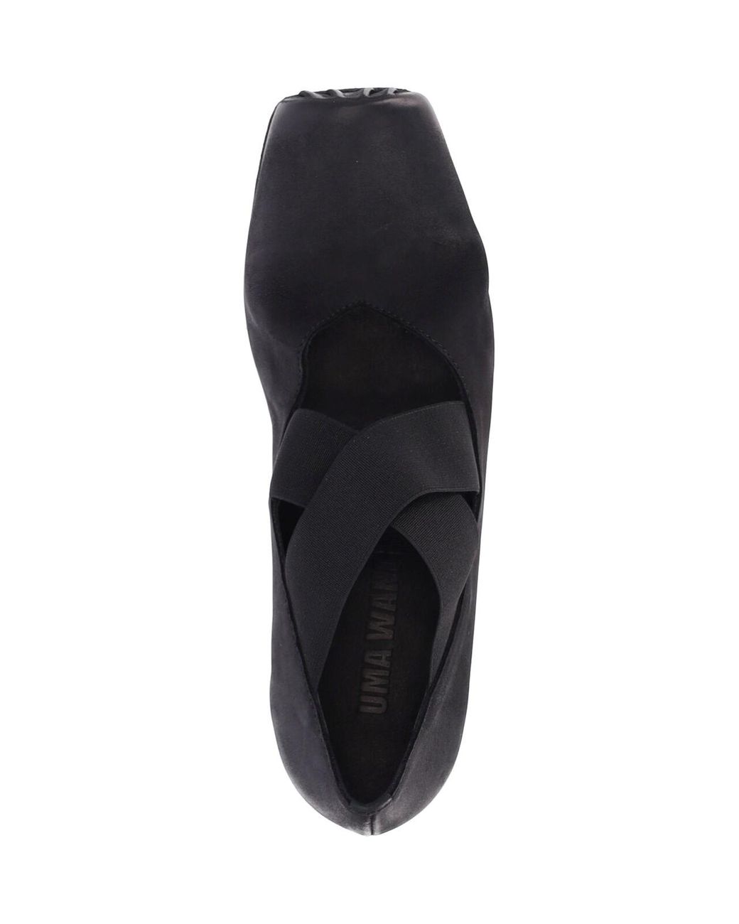 Uma Wang Black Calf Leather Flat Shoes