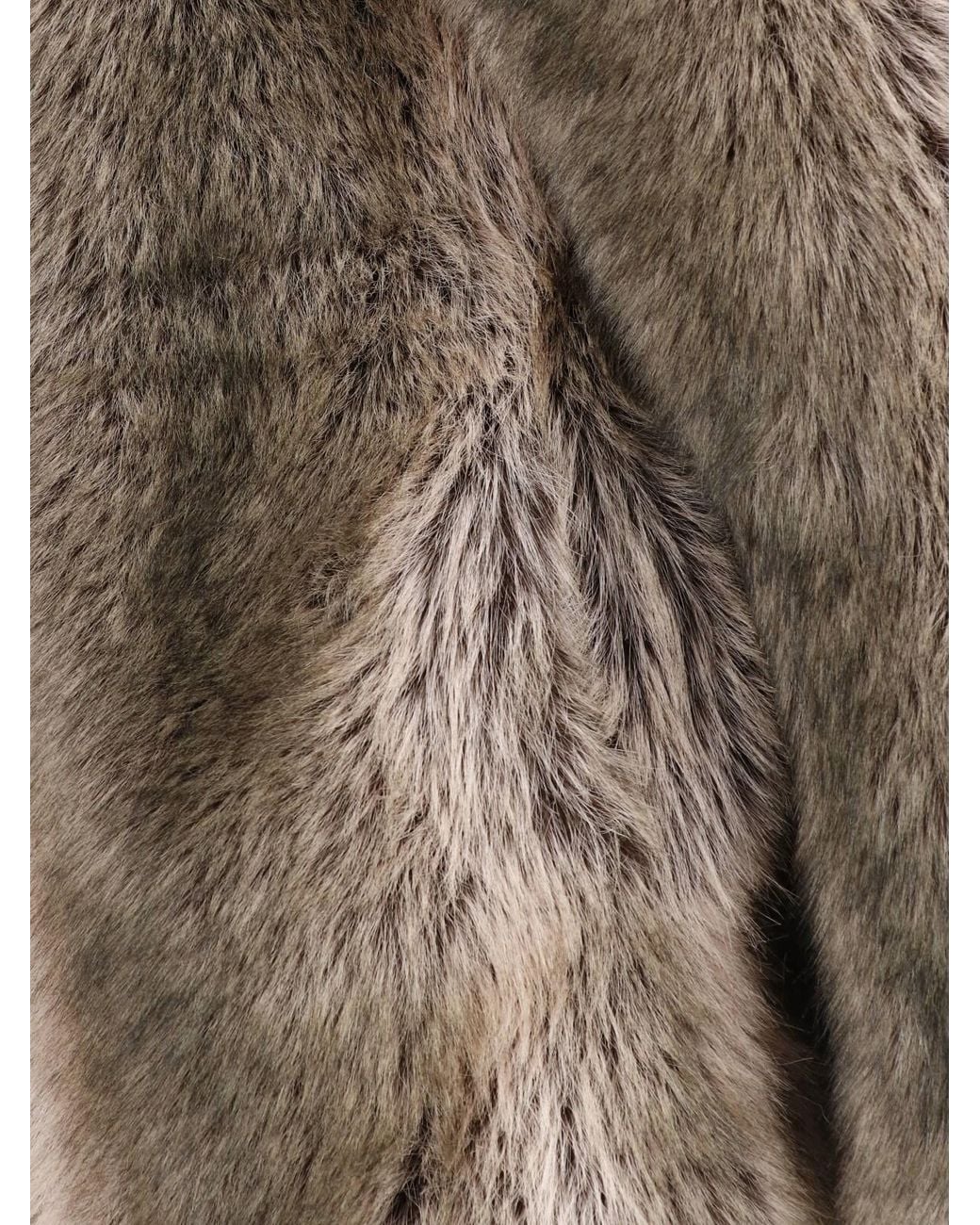 Frankie Shop Brown Faux Fur Jacket "Denia"