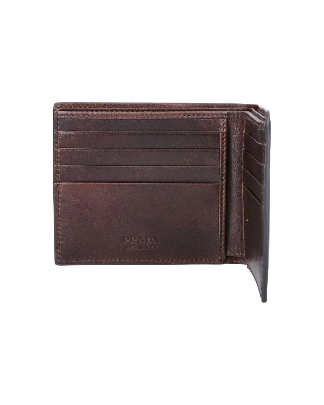 Prada Purple Bi-Fold Logo Wallet for men