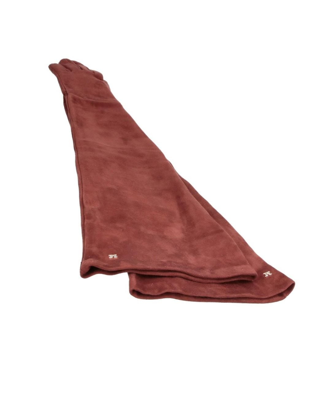 Max Mara Red Suede Gloves
