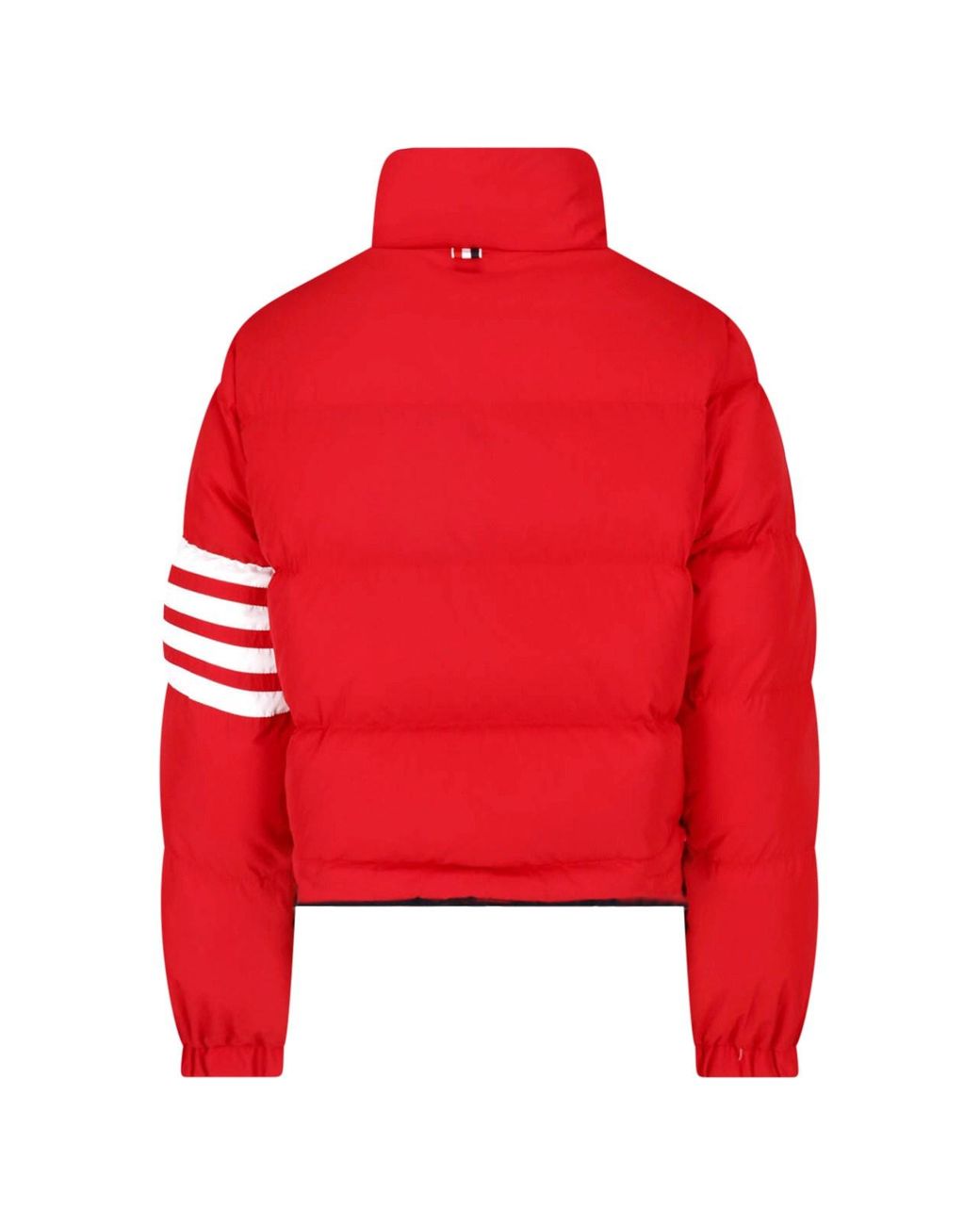 Thom Browne Blue Cropped Zip-Front Jacket With Allover Lobster Embroidery