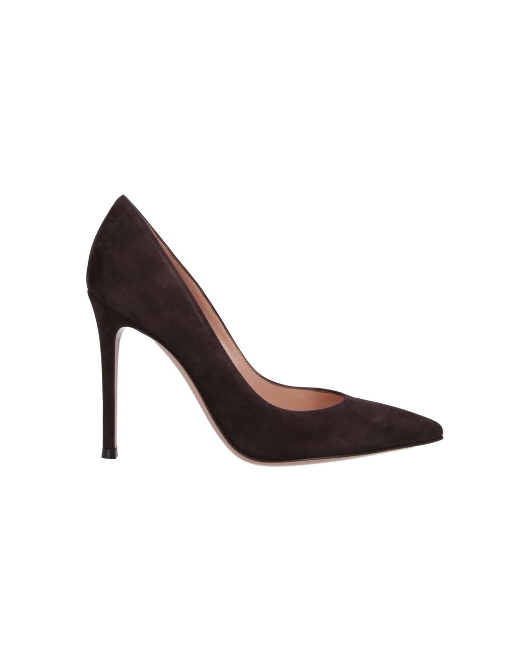 Gianvito Rossi Brown Pointed-Toe Suede High-Heel Pumps