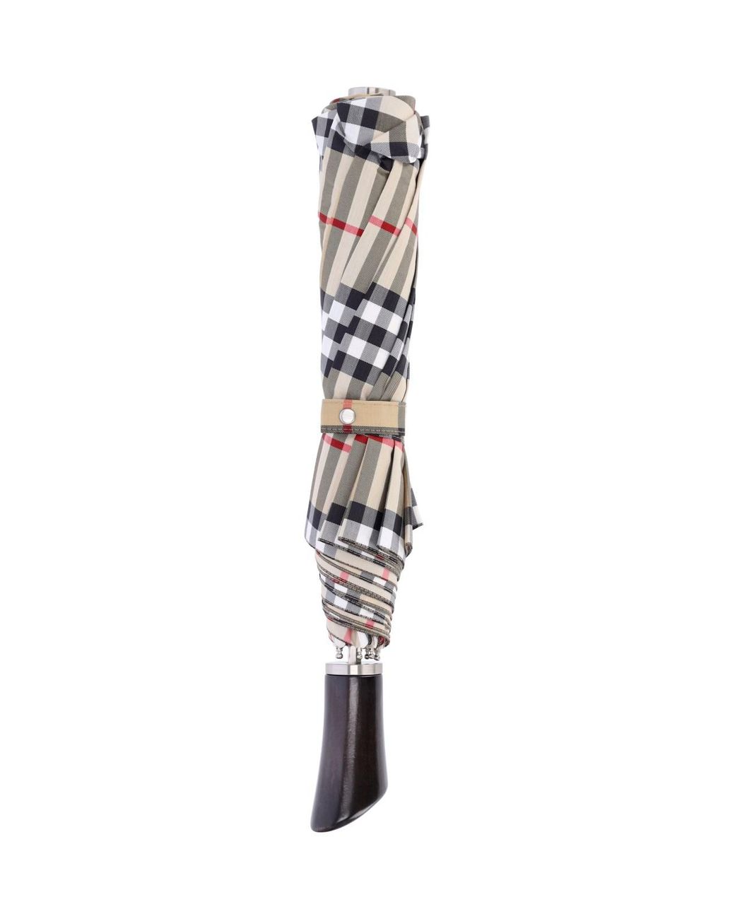 Burberry White Folding Umbrella "Check"