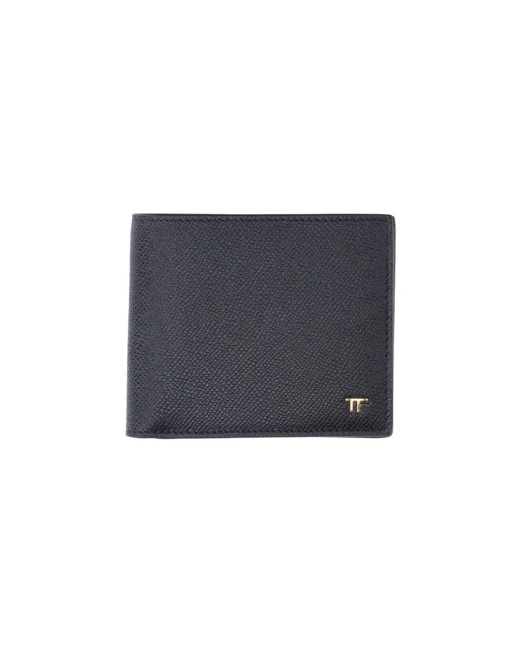 Tom Ford Blue Bi-Fold Wallet "T Line" for men