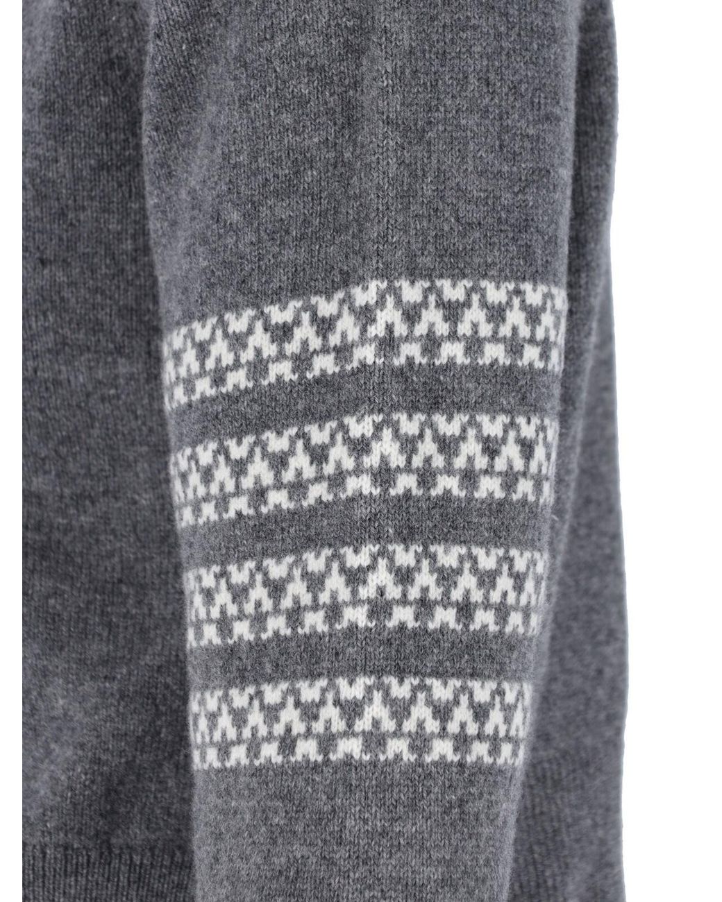 Thom Browne Gray Hector Wool Sweater for men