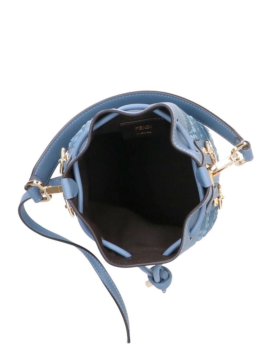 Fendi Blue Bucket Bag "Mon Tresor"