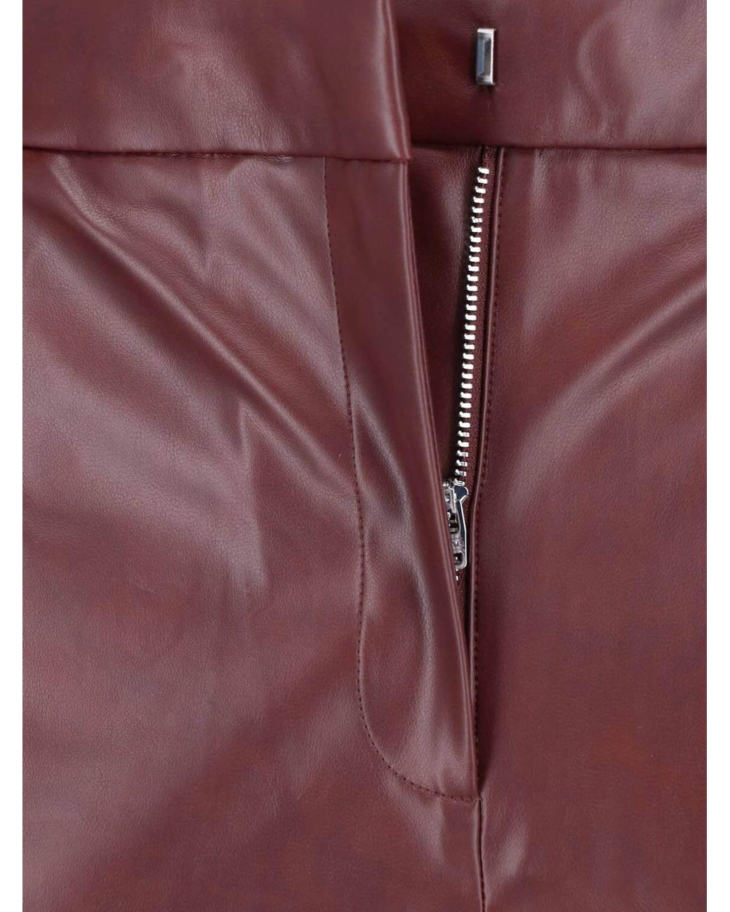Calvin Klein High-Waisted Flared Faux Leather Trousers
