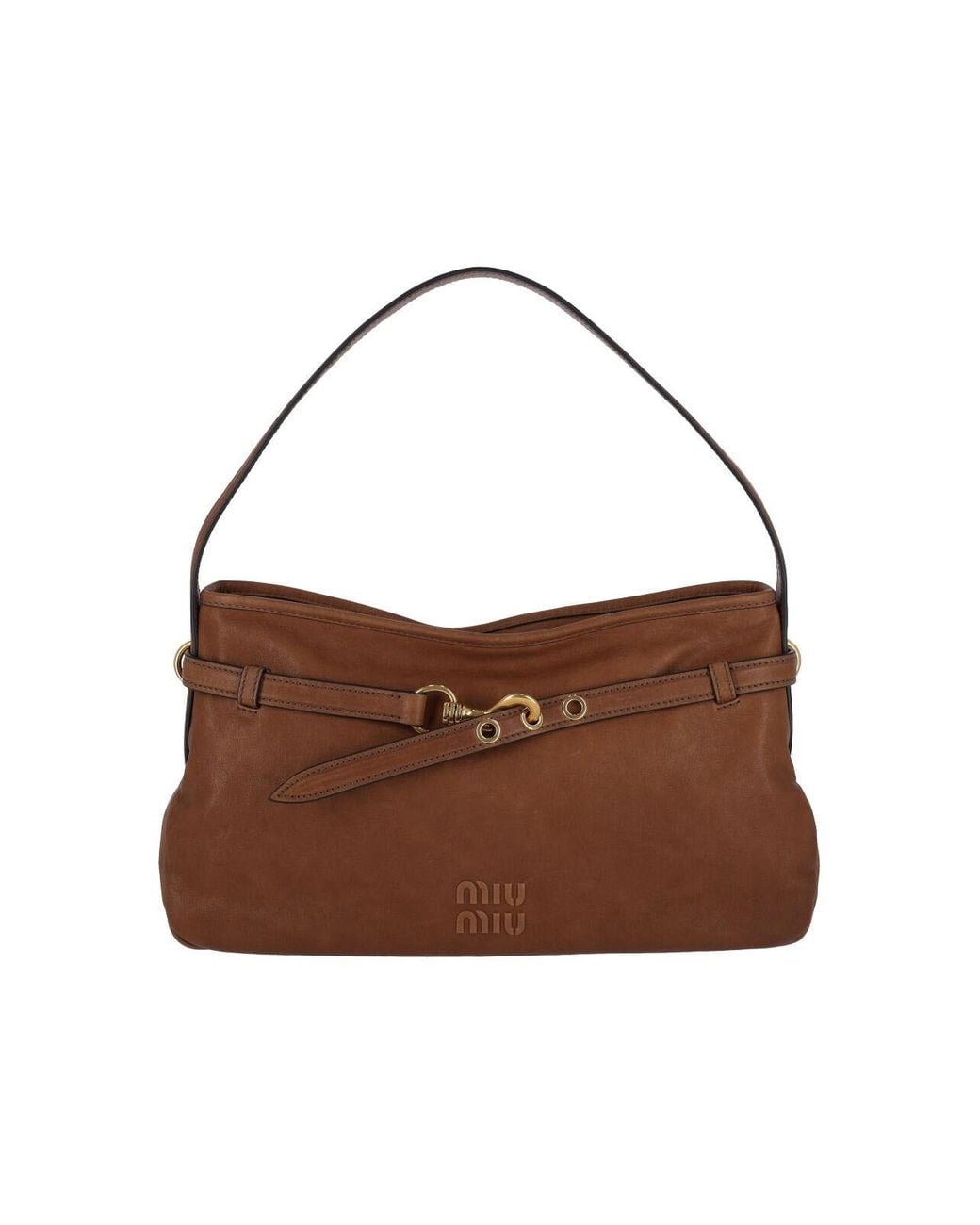 Miu Miu Brown Medium Shoulder Bag "Aventure"