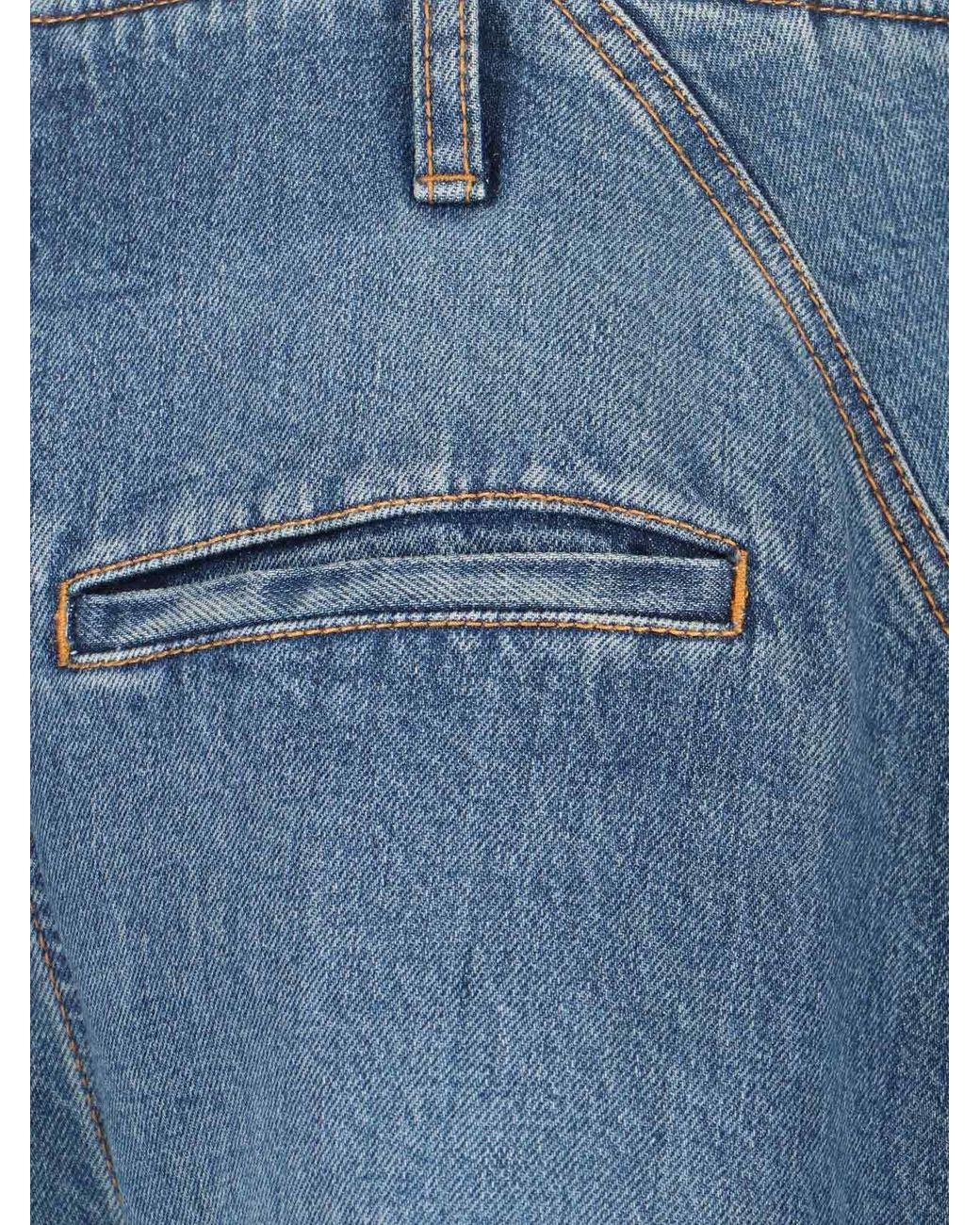 Alaïa Blue Wide-Leg Jeans