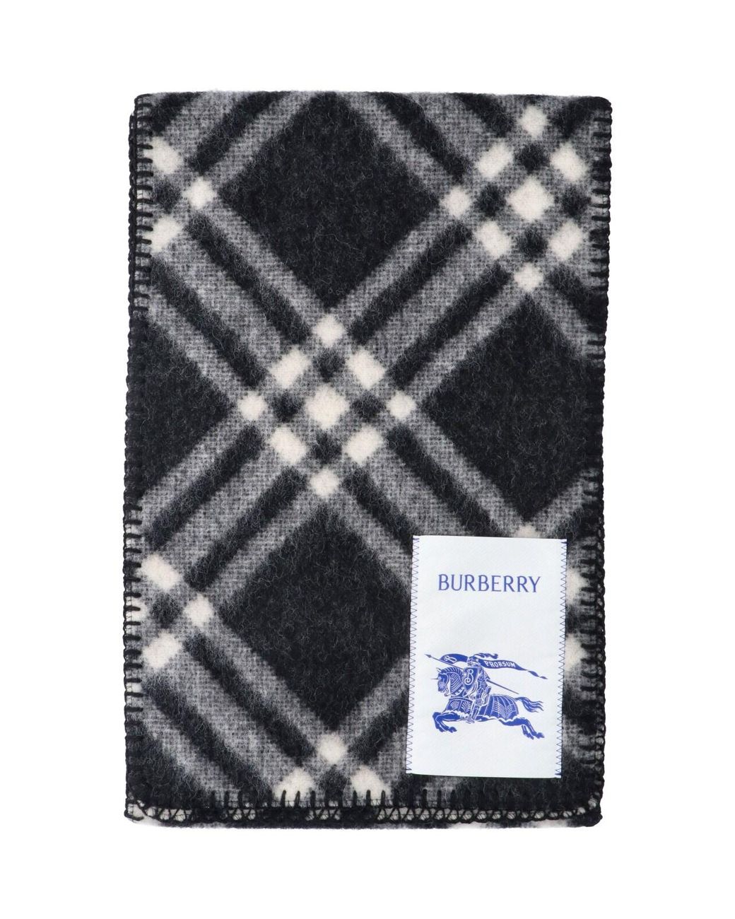 Sciarpa In Lana "Check" di Burberry in Black