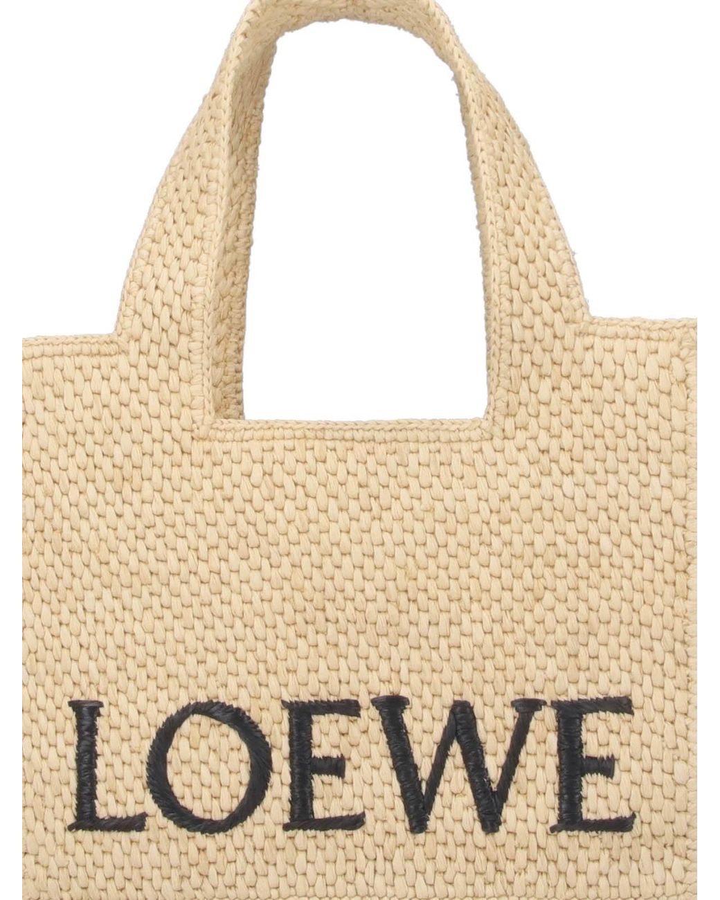 Borsa Tote Piccola "Font" di Loewe in White