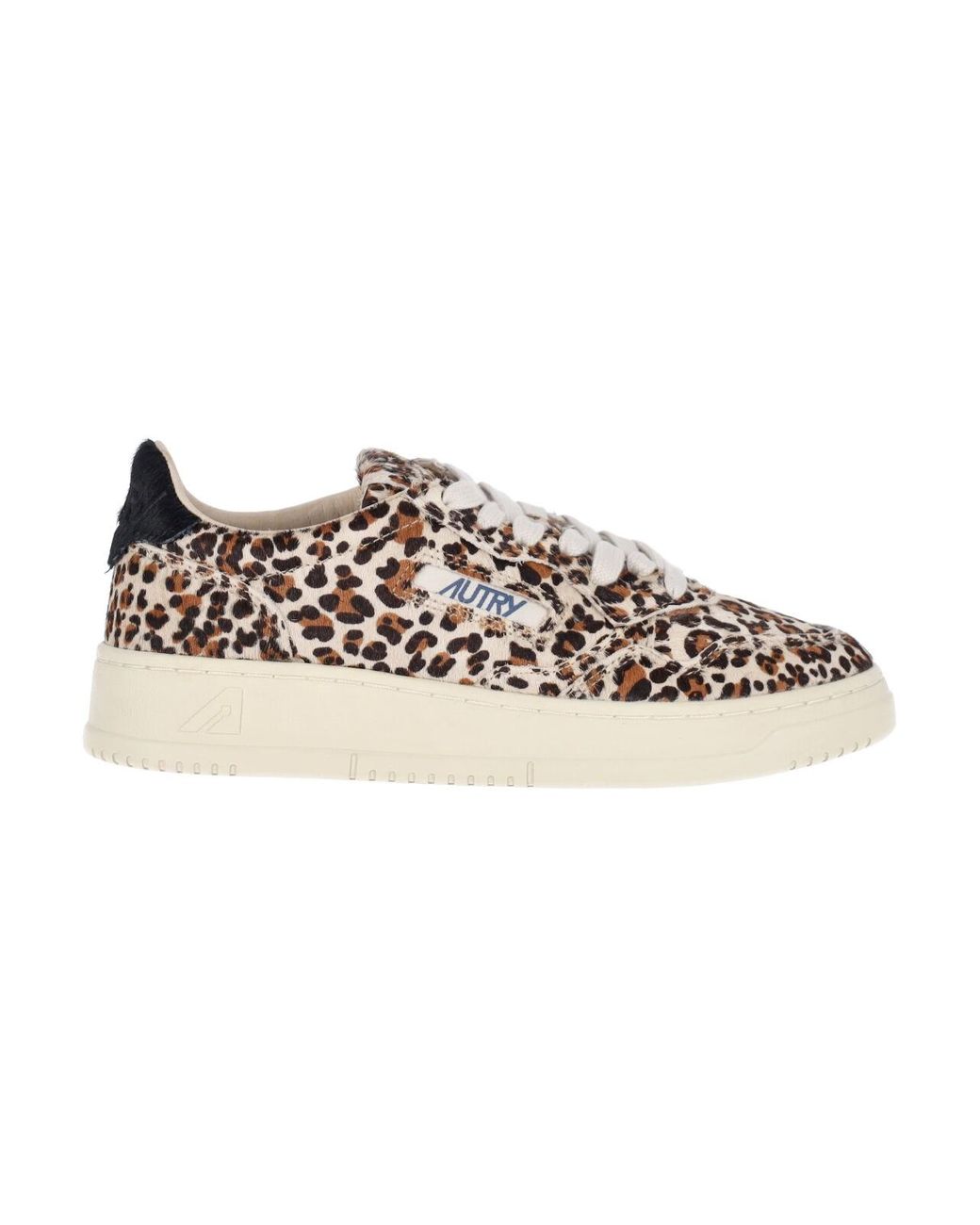 Autry Pink Leopard Print Low-Top Sneaker