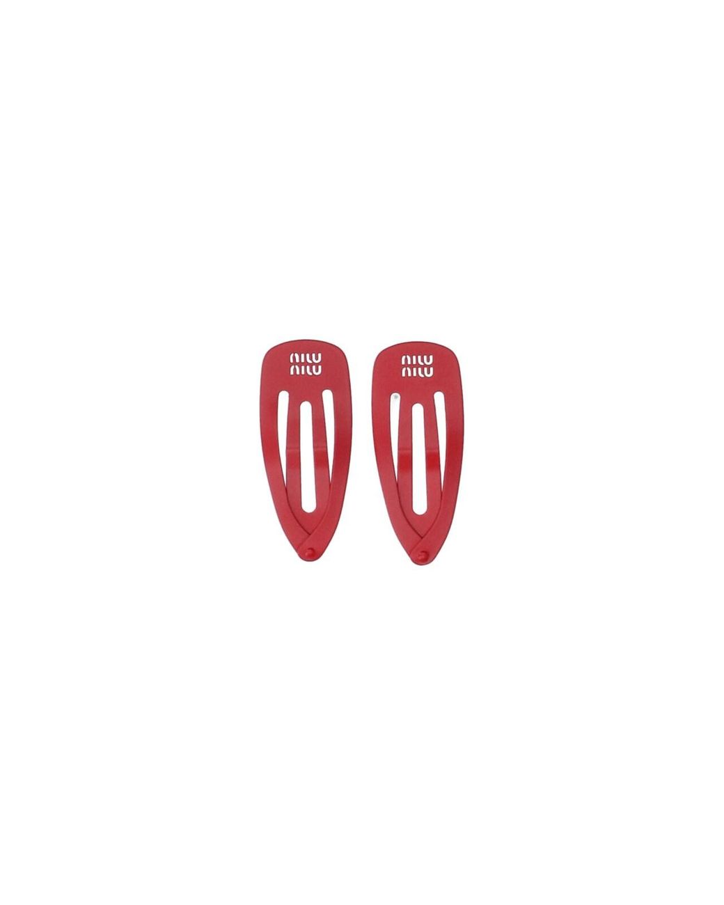 Miu Miu Red Logo Clip Set