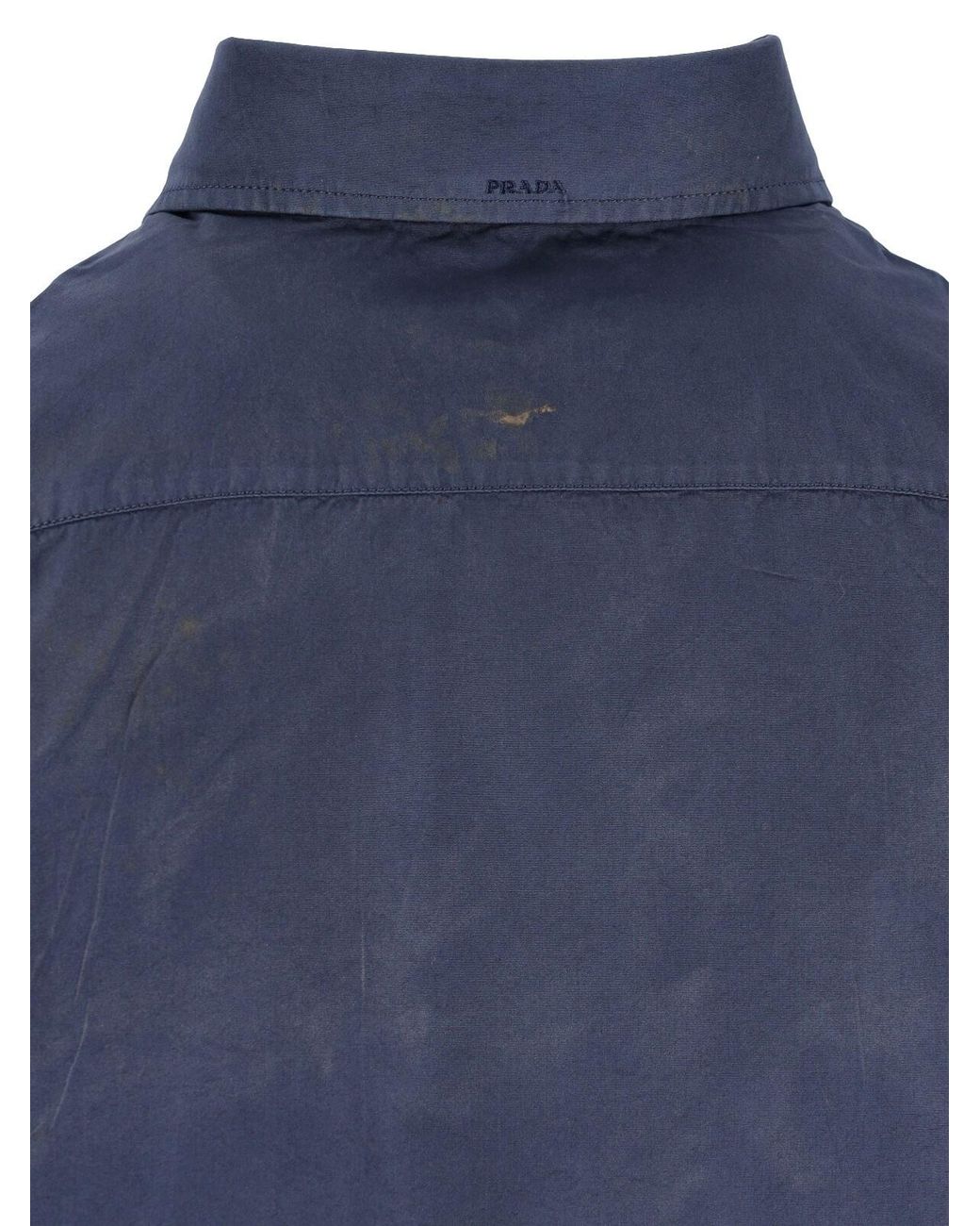 Prada Blue Cotton Shirt for men