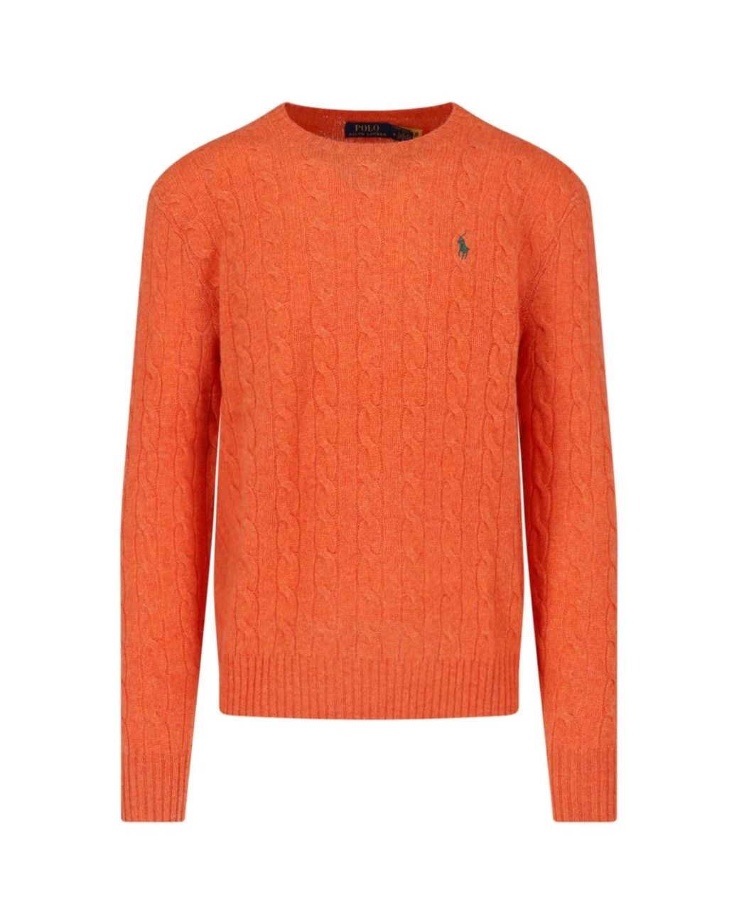 Polo Ralph Lauren Orange 90% Wool 10% Cashmere Sweater for men