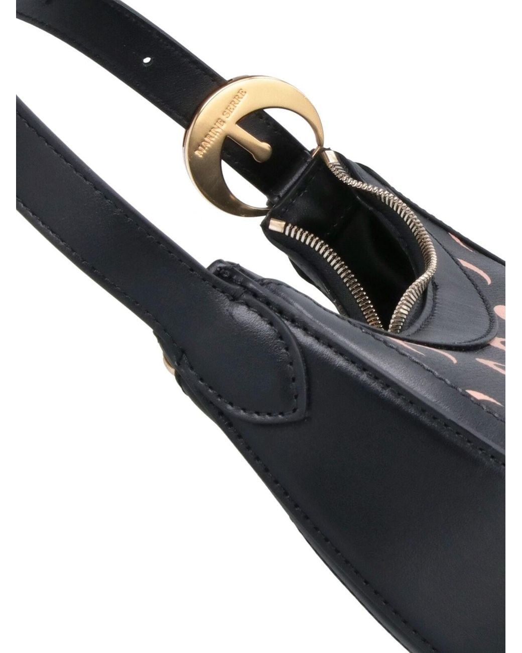 MARINE SERRE Black Mini Bag “Moon Eclipse”