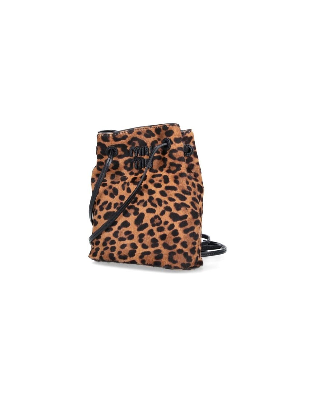 Miu Miu Brown Pouch Logo