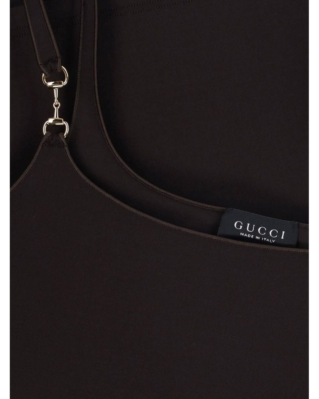 Gucci Black Viscose Jersey Tank Top