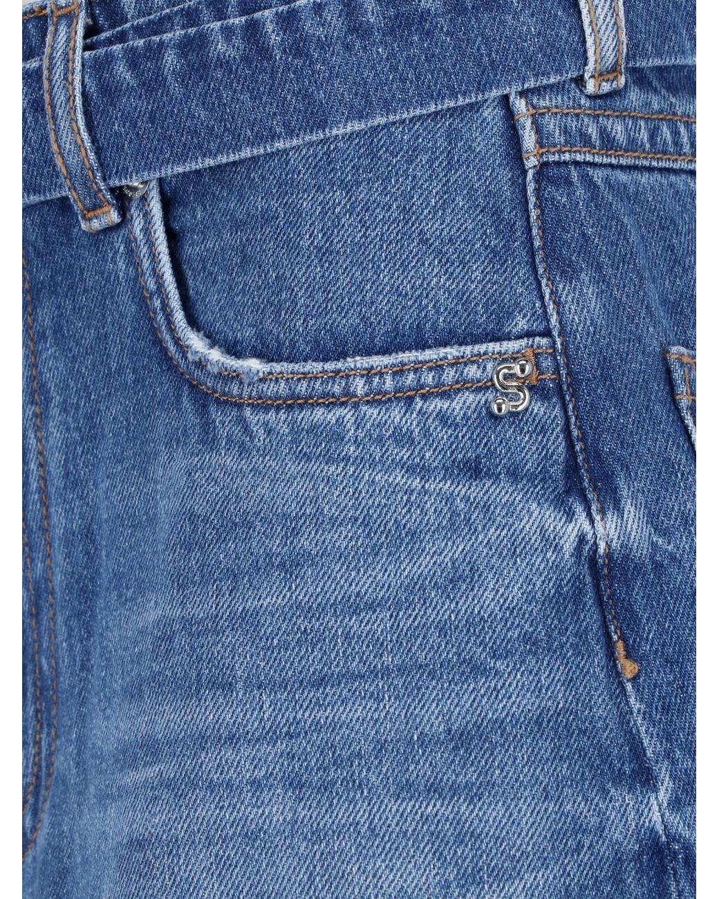 Sportmax Blue Denim Shorts