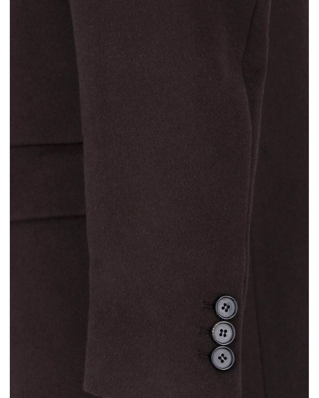 TONYWACK Black Wool And Cashmere Blend Coat for men