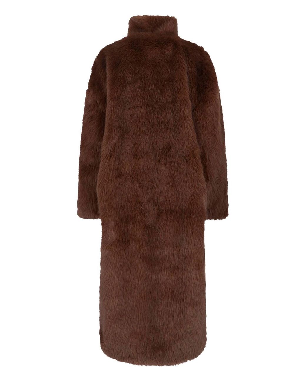 Frankie Shop Brown Faux Fur Coat "Ravello"