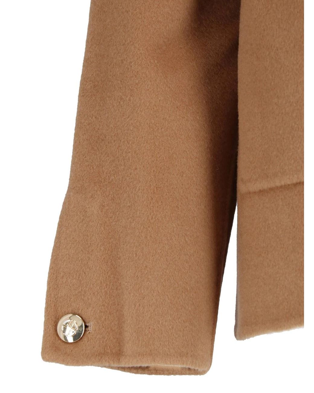 Anine Bing Natural Short Wool And Cashmere Jacket With Classic Collar