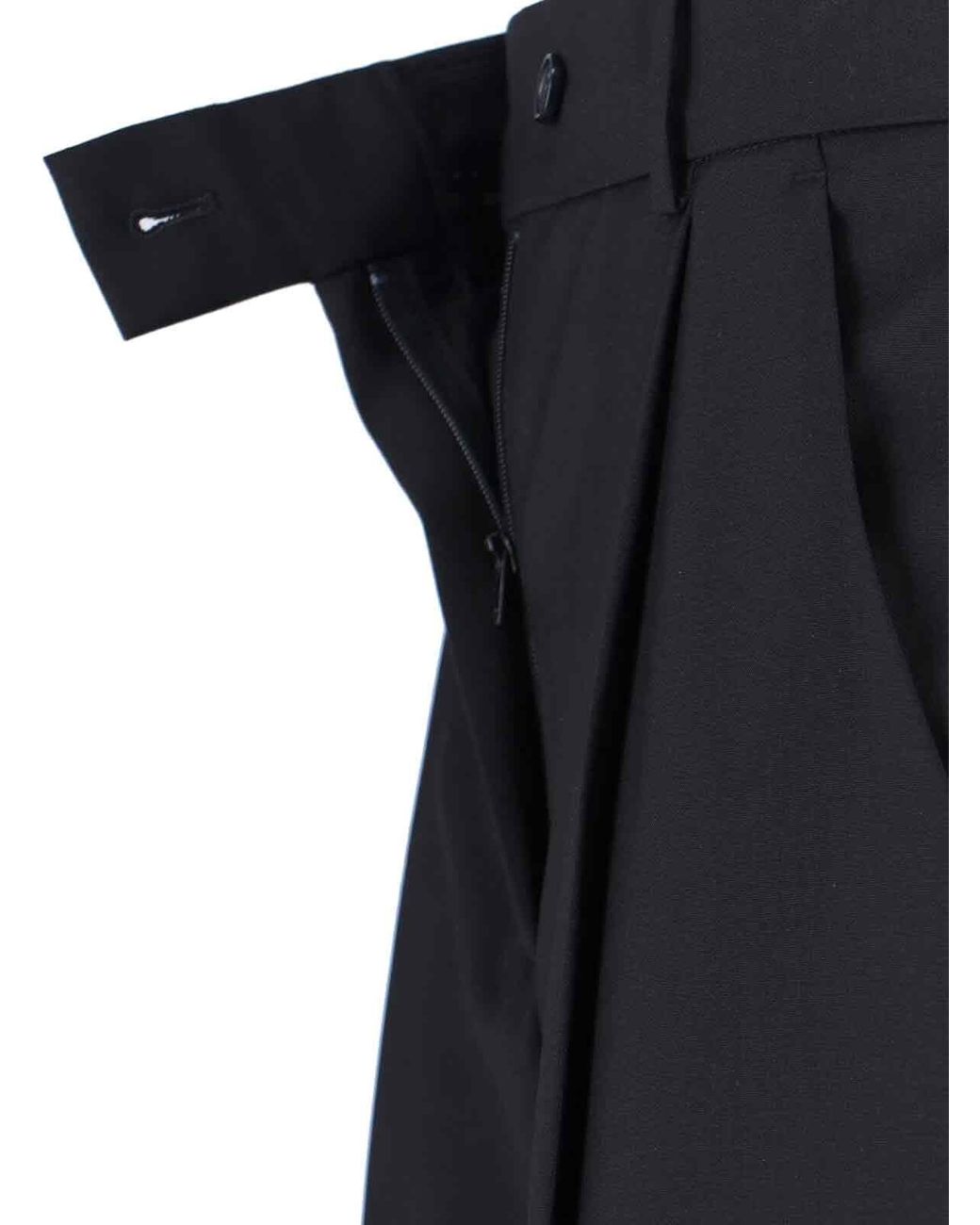 Sportmax Blue Wide-Leg Tailored Trousers With High Waist