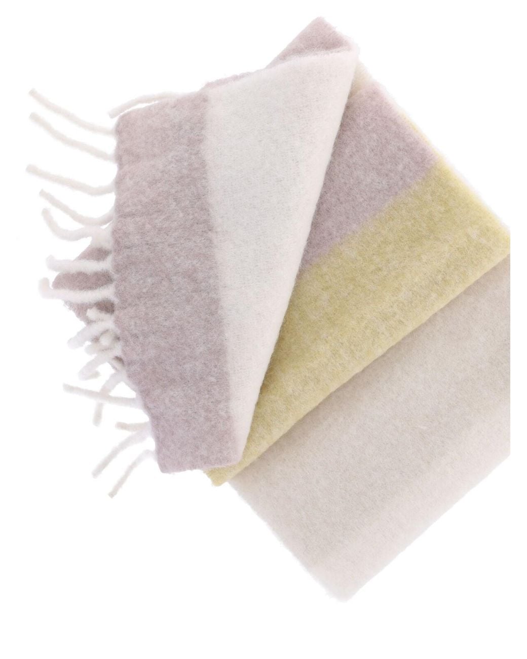 Maison Kitsuné White Alpaca Blend Scarf