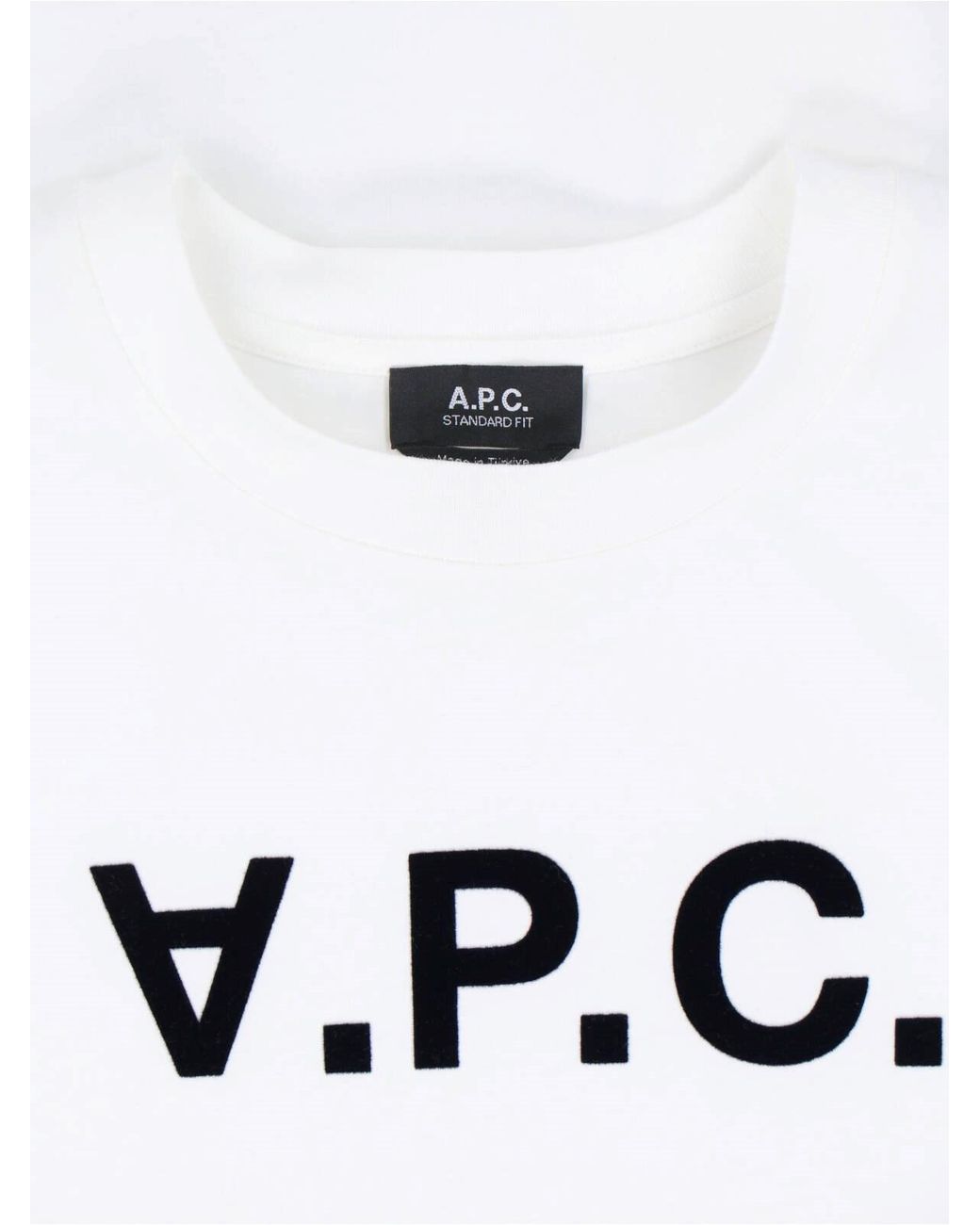 A.P.C. White A. P.C. 100% Organic Cotton T-Shirt for men