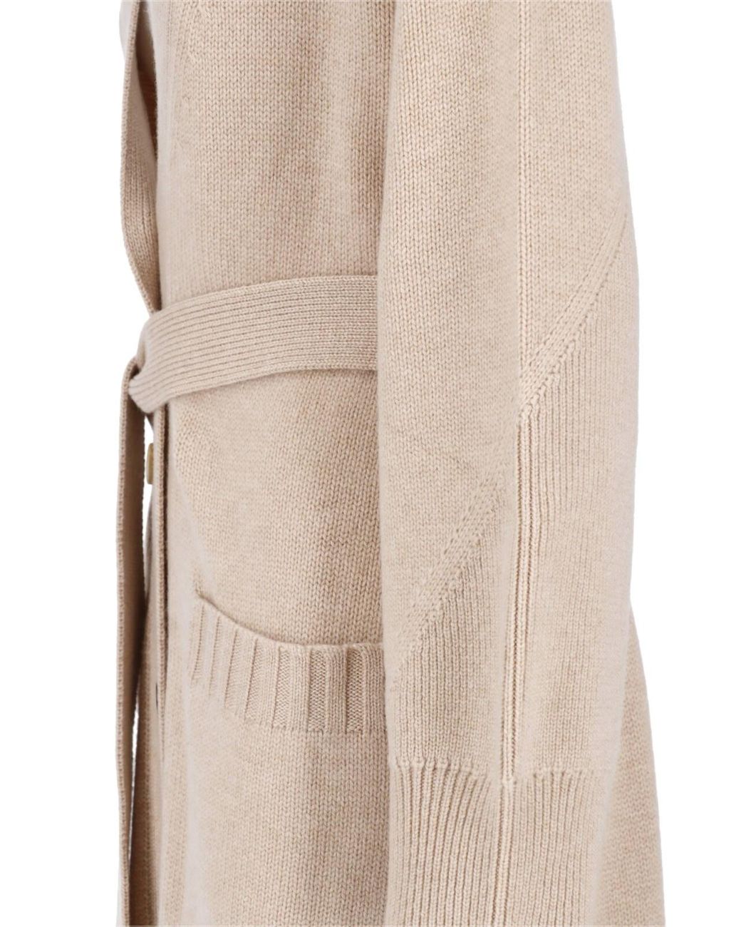 Malo Natural Maxi Cashmere Cardigan